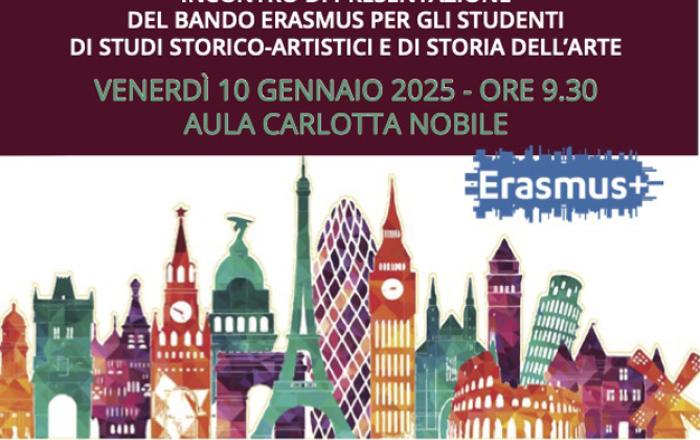Incontro di presentazione del Bando Erasmus per gli studenti di Studi Storico-Artistici e di Storia dell'Arte