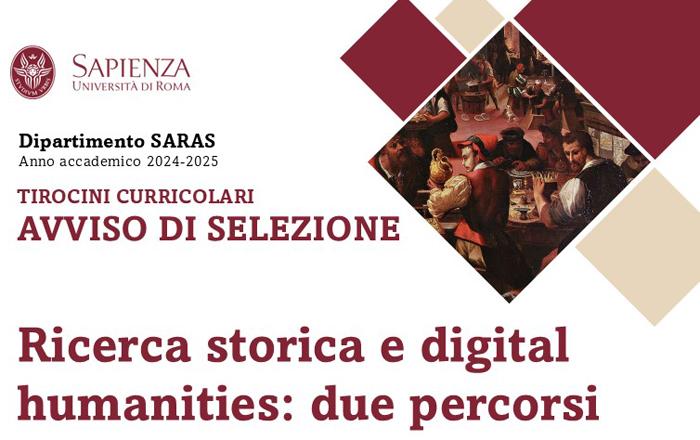 Avviso di selezione per i tirocini di storia per L42 SAR e LM84
