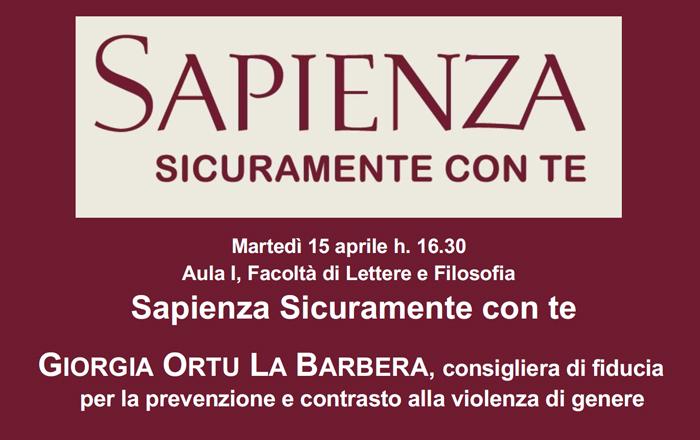 Incontro con Giorgia Ortu La Barbera sul contrasto alla violenza di genere