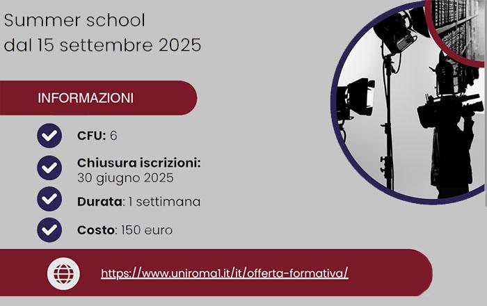 Summer School “Il cinema che cambia: percorsi tra vulnerabilità, rappresentazione e memoria”